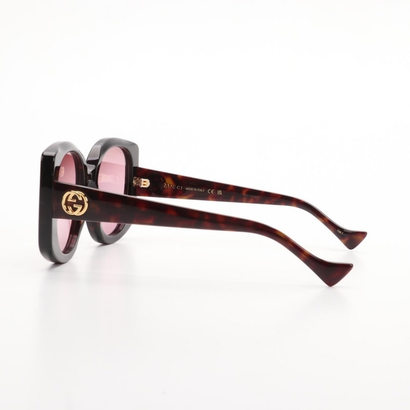 Gucci GG1257S Havana Red Square Sunglasses with Case - Picture 12 of 16